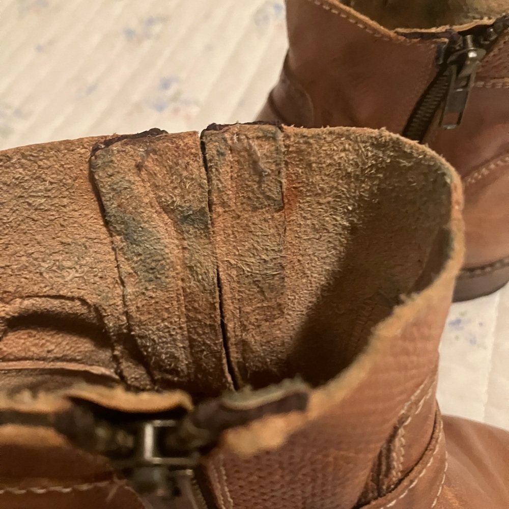 Bed Stu Cognac Leather Ankle Boot with Brass Buckle - Picture 6 of 13